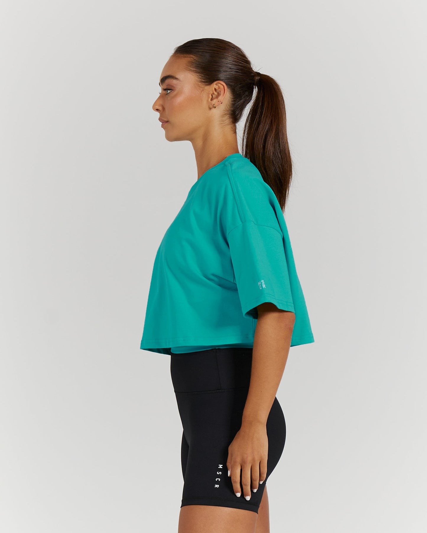 OVERSIZED CROP TEE - OASIS