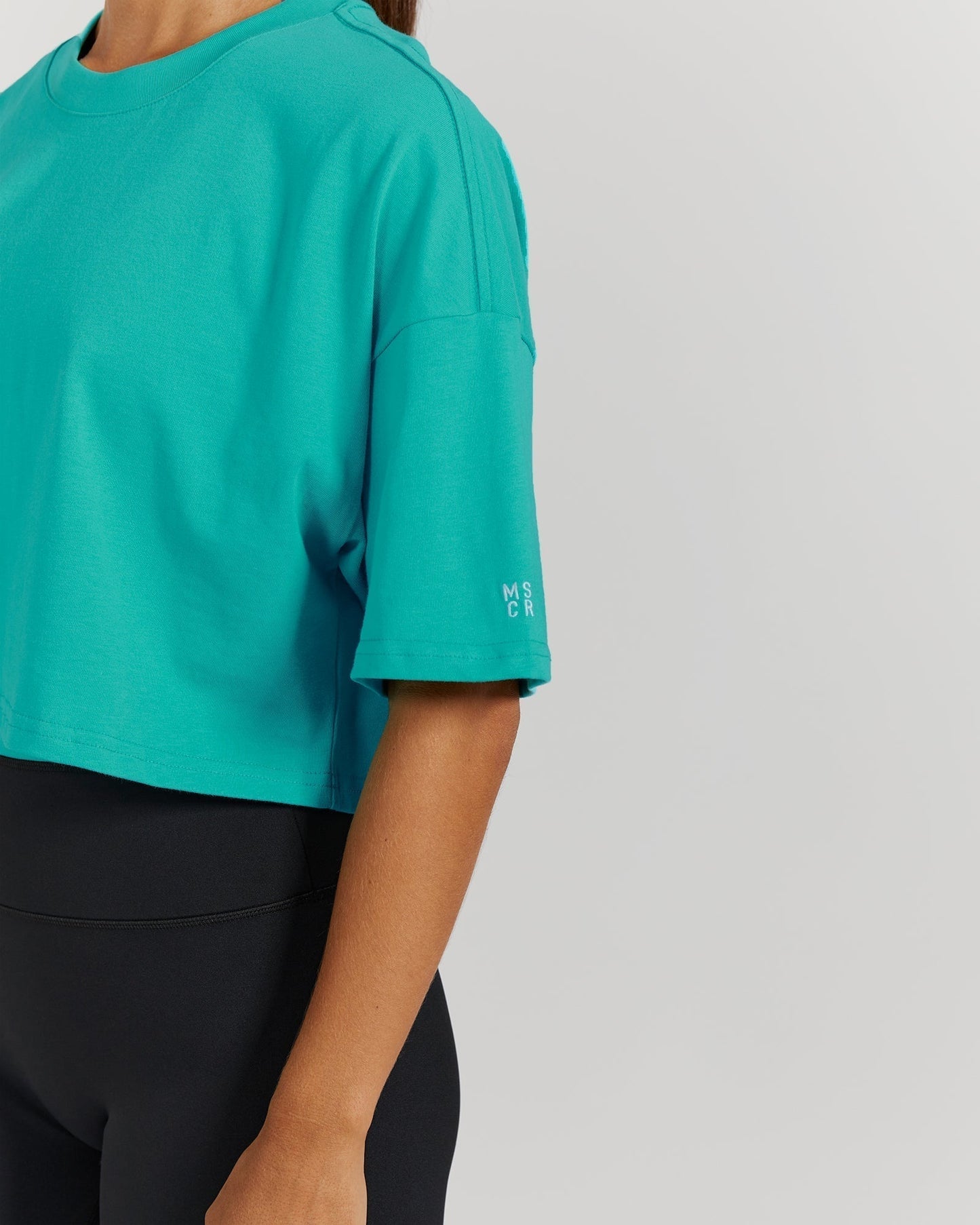 OVERSIZED CROP TEE - OASIS
