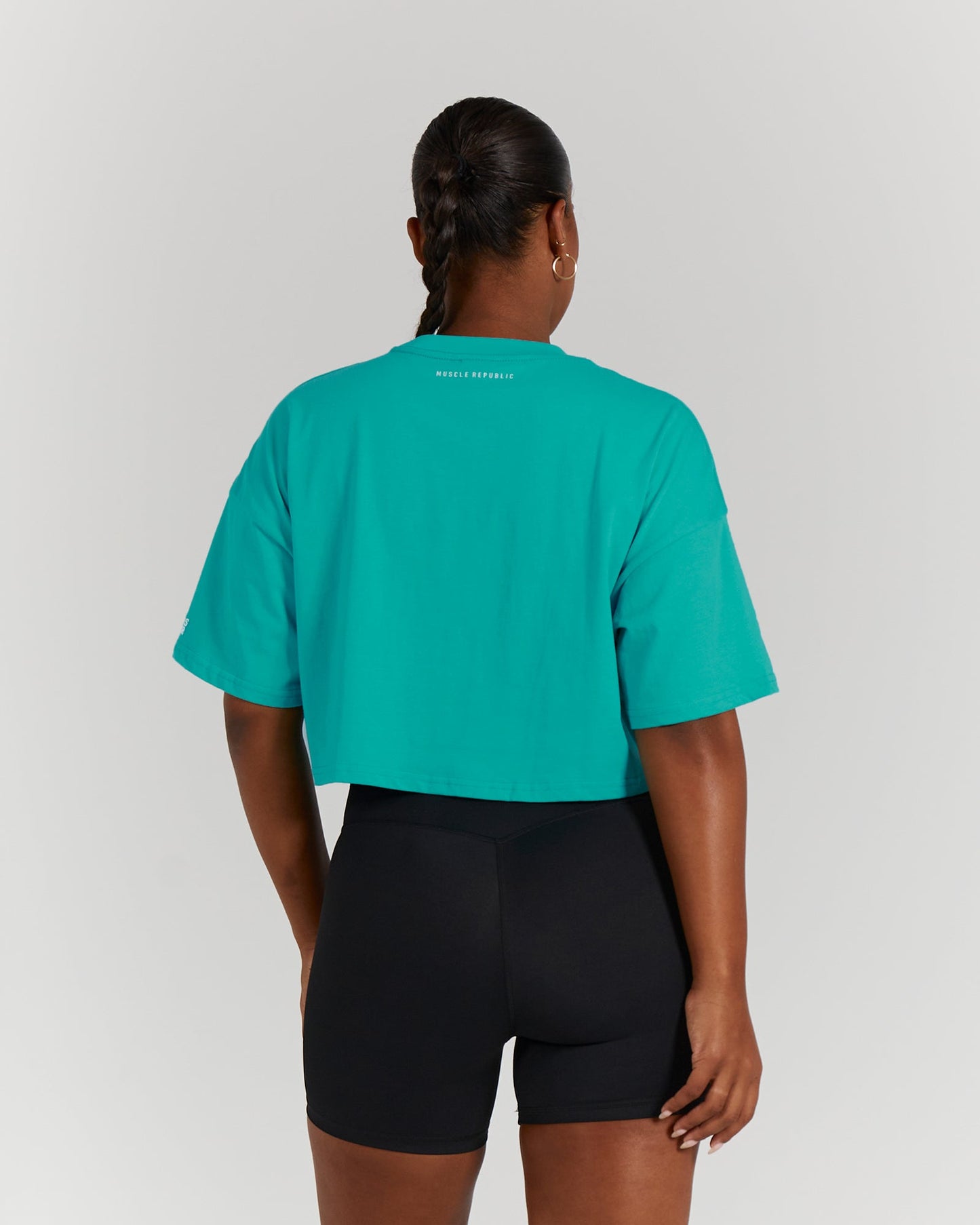 OVERSIZED CROP TEE - OASIS