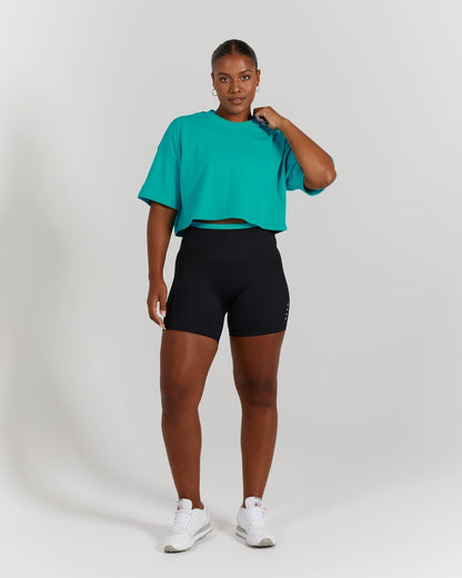 OVERSIZED CROP TEE - OASIS